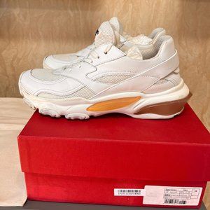 100% Authentic Valentino Garavani White Lace-up Athletic Bounce Sneakers Size 38